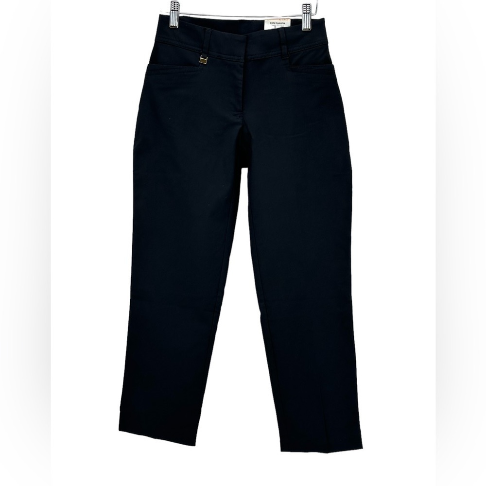 JM Collection Tummy Control Comfort Waist Straight Leg Curvy Fit Pant -size 2P
